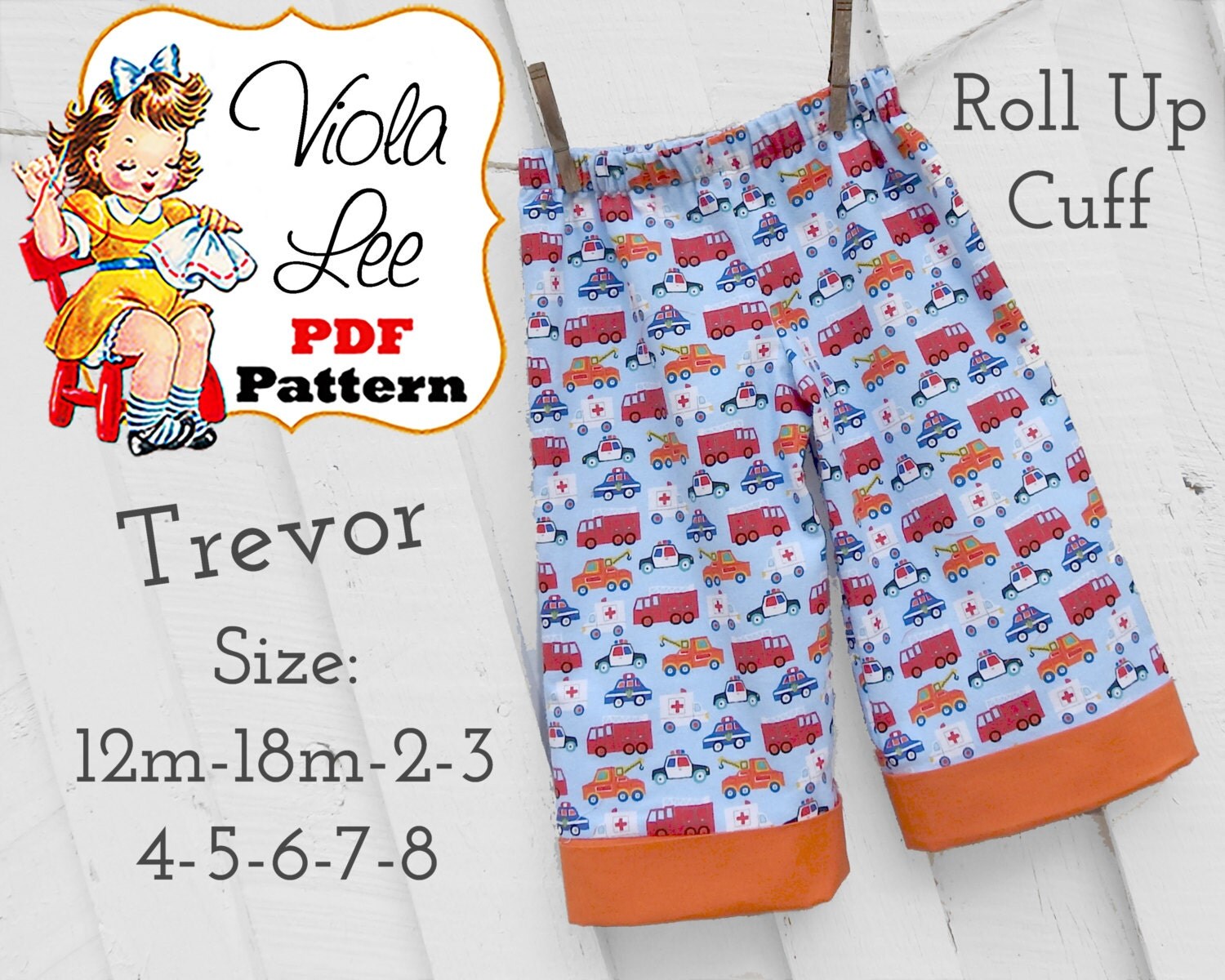 Trevor... Boy's Pants Pattern Toddler Pants Pattern PDF