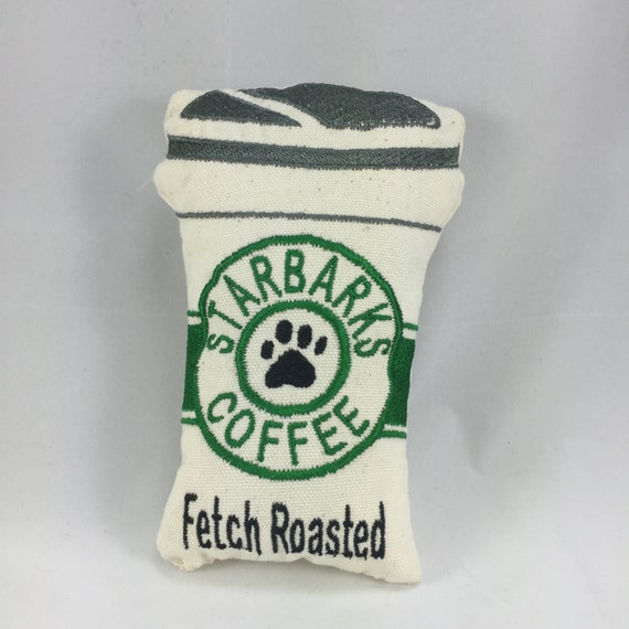 Dog Toy Coffee Squeaky Toy Stuffed Plush Starbarks like