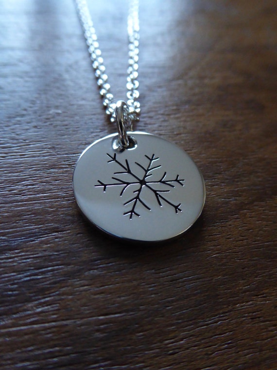 Silver Snowflake Necklace Pendant by GorjessJewellery on Etsy