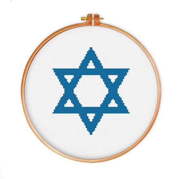 Star of David Jewish stitch pattern Instant Download cute