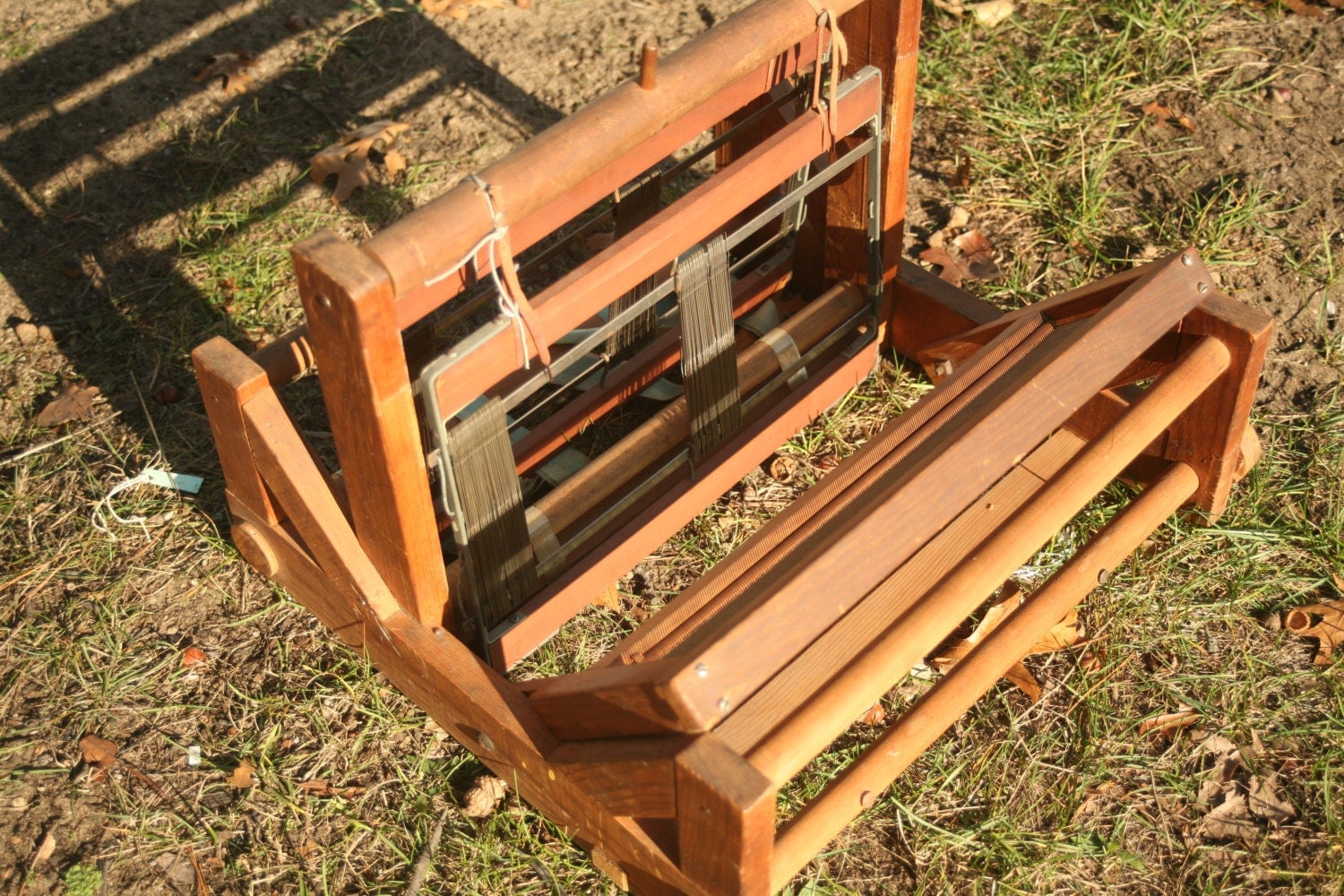 Primitive Wooden Loom Vintage Wood Loom Table Top Loom