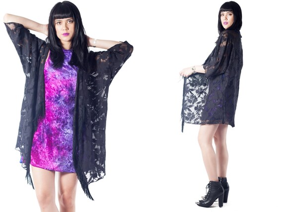 Free shipping Embroidered Lace Kimono Cardigan Cover Up BLACK ONE SIZE under $ in Cover-Ups online store. Best Lace Sleeve Dress Online and Lace .
