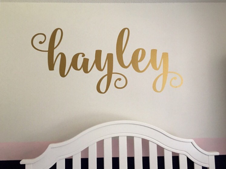 Name Wall Decal Personalized Name Decor by CustomVinylbyBridge