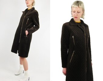 SALE % CLUB VOLTAIRE Vintage Quilted Velvet Coat