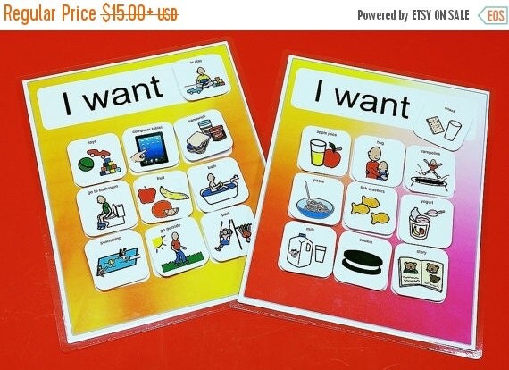 SALE NOW Autism Choice Board I Want Pecs Board by TheAutismShop