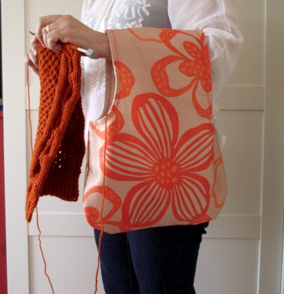 Wristlet Project Bag for Knitting Crochet Projects Wristlet