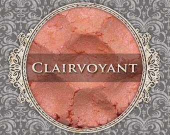 CLAIRVOYANT Shimmer Eyeshadow: Samples or Jars, Light Coral, Pink Duochrome, Loose Powder Eyeshadow, Vegan Makeup, Ships Out in 4-7 Days