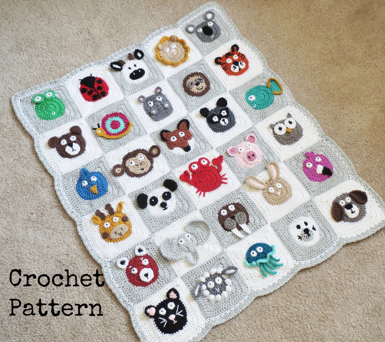 Baby Accessories To Knit -Animal Cot Blanket-Teddy Mobile ...