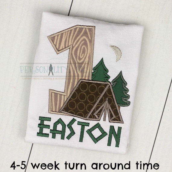 Camping Birthday Shirt First Birthday Shirt Camping boys