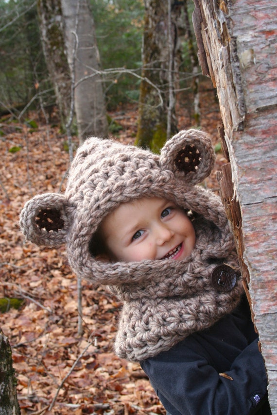 Ewok Hooded Cowl PATTERN CROCHET PATTERN Ewok by SugarThreadz