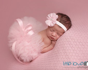 LIGHT PINK Newborn Tutu and Headband, Pink Tutu Set, Newborn Tutu, Baby Tutu, Photography Prop, Pink Tutu, Newborn Photo Prop