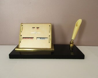 Vintage french perpetual calendar, Calendrier perpetuel, Métal, Mid century, Home decor, Antique, France, 1950