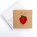 Greetings Card with Brooch for her / Love Heart Strawberry / Eco-friendly