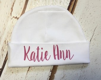Personalized beanie/Monogramed Baby Hat/ Monogrammed newborn hat/ Personalized newborn baby hats/ Personalized baby beanie/ Baby beanie hats