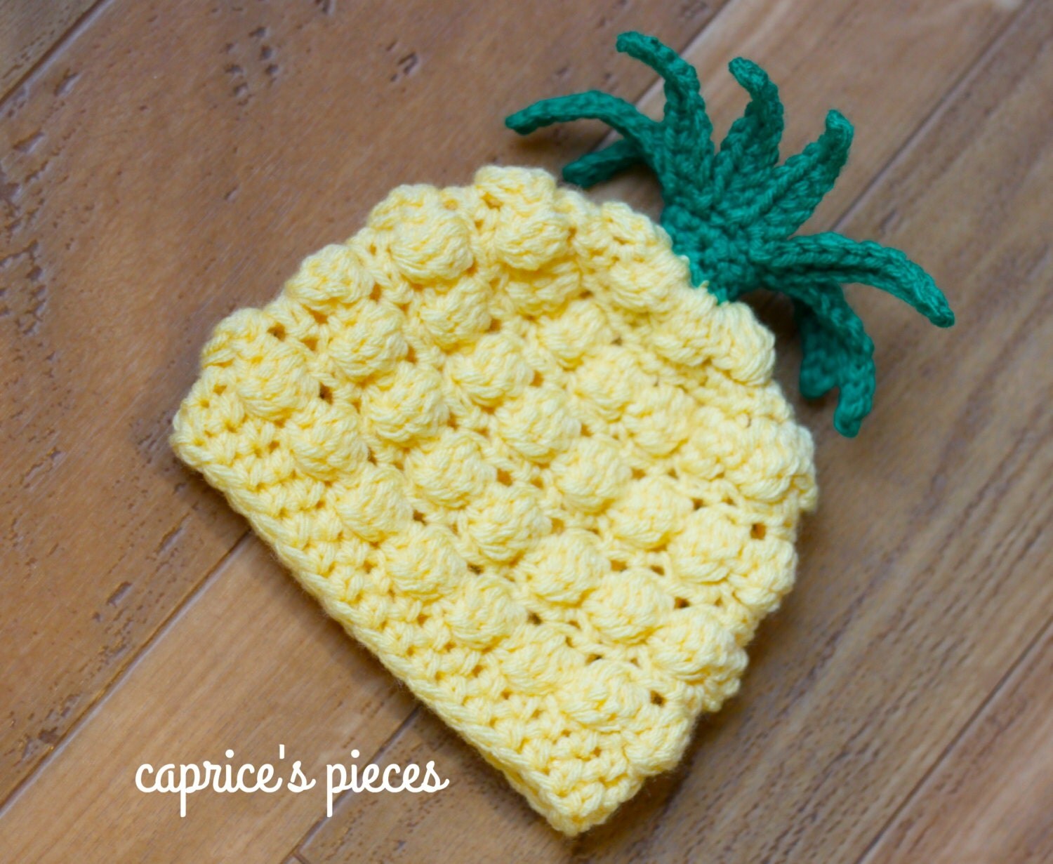 Pineapple Hat Crochet Pineapple Hat Crochet by CapricesPieces