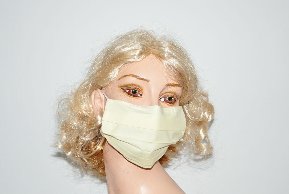 Hospital Mask pastel light yellow face mask Surgical mask