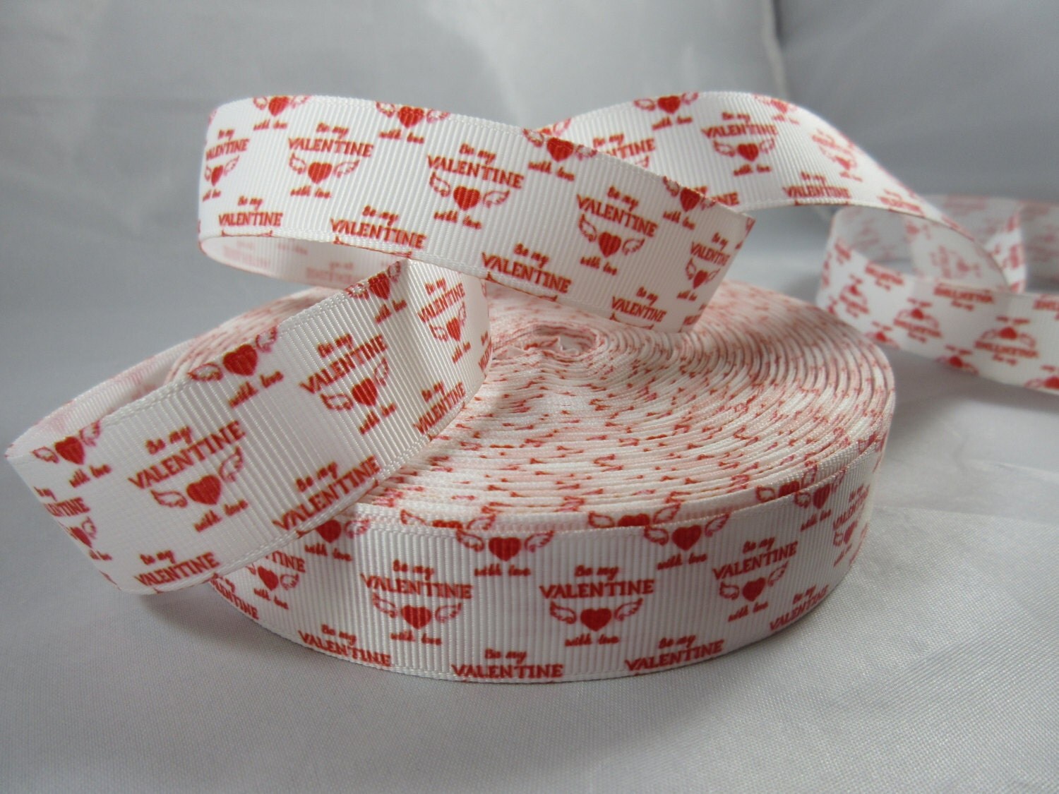 Cute red hearts Valentines Day Ribbon Valentine's 7/8