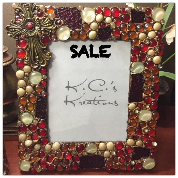 Items similar to Religous Mosaic Picture Frame, Mosaic Art Photo Frame