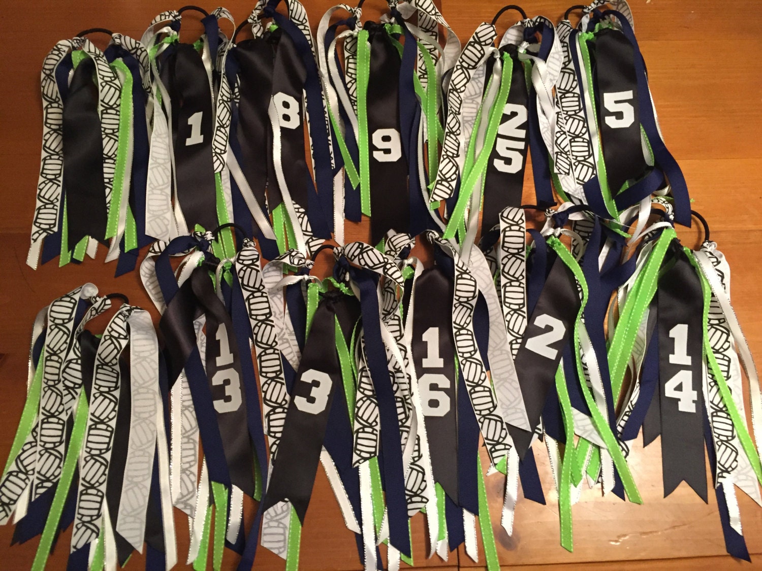 Custom Team Hair Ties Sport Hair Ribbons Sport Accessories