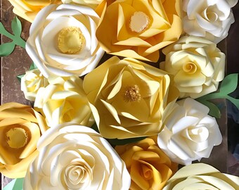 Paper flower wall decor, large paper flowers, huge paper flowers, nursery decor, paper flower backdrop