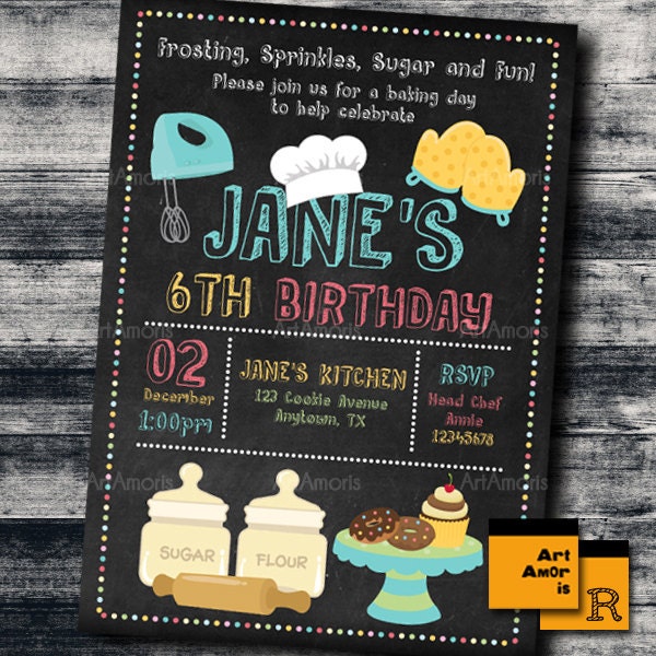 Baking Party Invitations 3