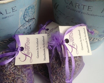 Organza lavender bag - Pure lavender no fillers - Handmade in Scotland - Scottish gift - Moth Repellers