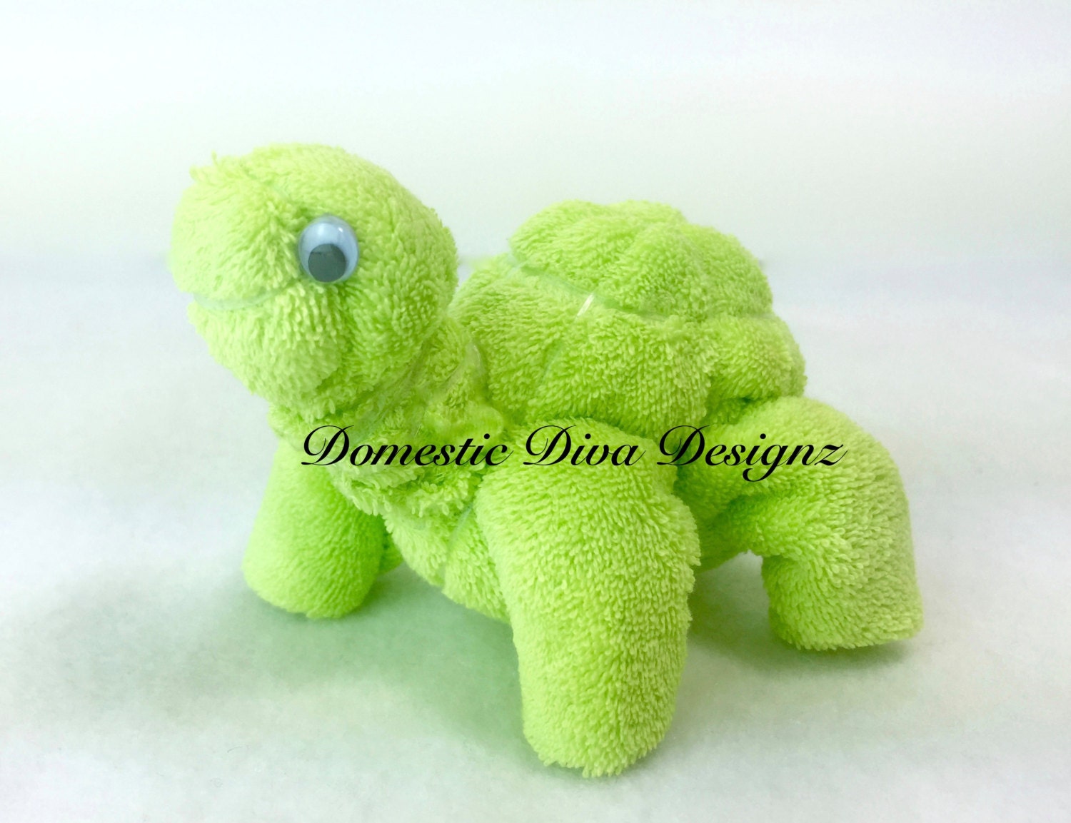 Washcloth Turtle Favor Baby Diaper Cake Washcloth Green