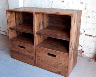 Nightstands Side Tables Crate Table Drawer Wooden Set Of Two Nightstands Side Tables Crate Table Drawer Wooden Set Of Two