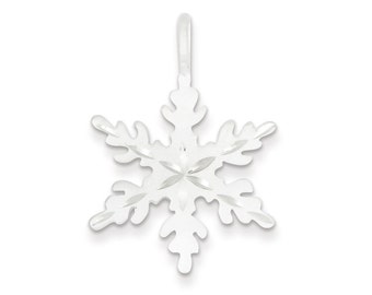 Items similar to Snowflake Charm with Swarovski Crystal Pearls Winter