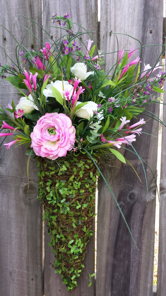 Spring floral cone floral decor Summer floral arrangement