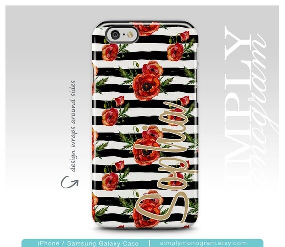 Black Stripes and Roses Case