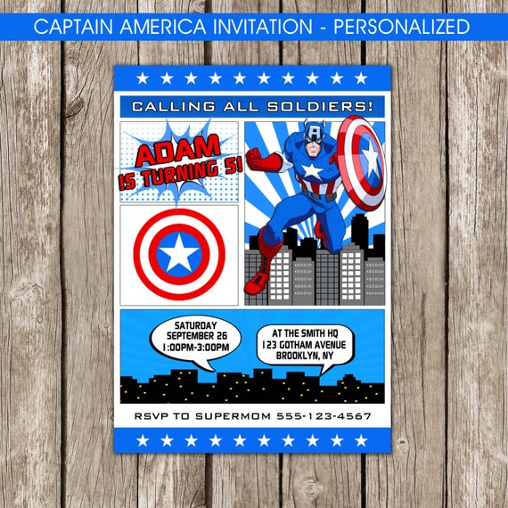 Free Captain America Invitation Templates 10