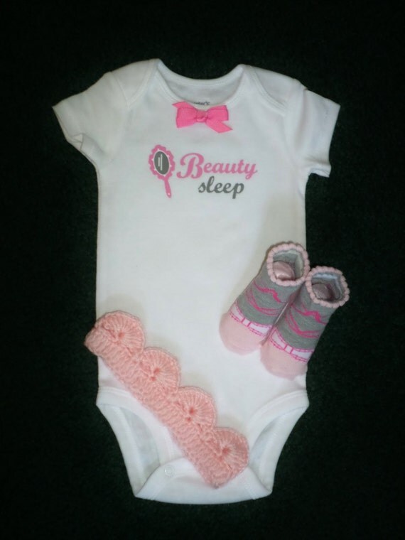 Baby Girl Bodysuit Beauty Sleep Bodysuit Gift Set For Baby