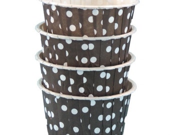 Black with White Dots Candy Nut Cups are perfect for filling with candy, nuts or other snacks