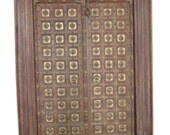 Mogulinterior Antique Indian Doors Hand Carved Haveli Teak Wood Iron Knobs Double Door & Frame