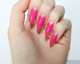 nails stiletto press fake false ombre pastel