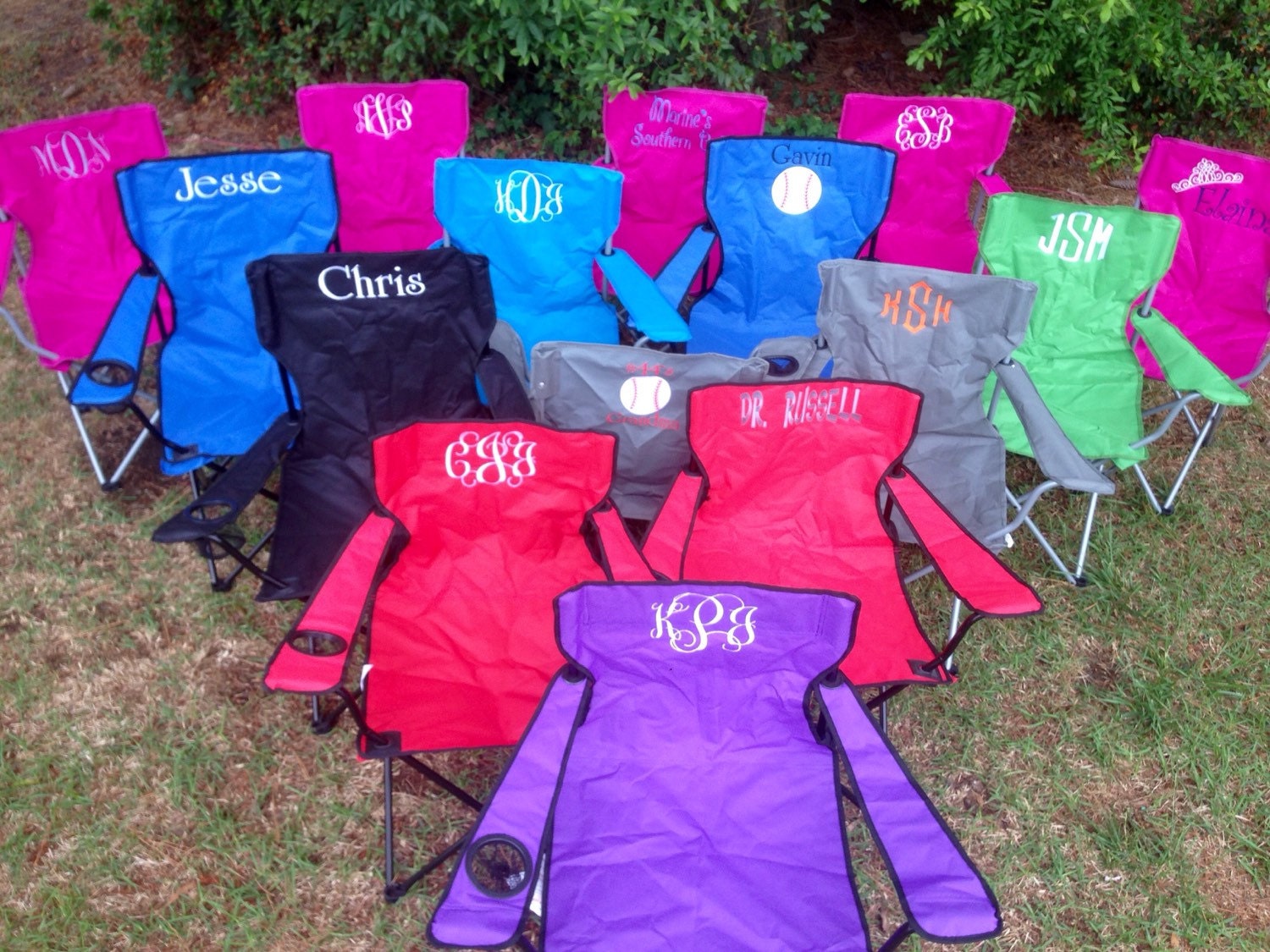 Monogrammed Folding Chair Beach Chair Lawn Chair Bag Chair