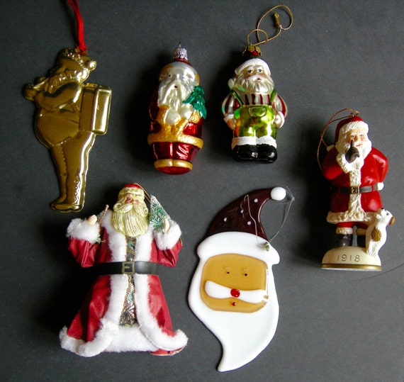 santa claus ornaments 6 silvestri glass metal resin santa claus ornaments 6 silvestri glass metal resin