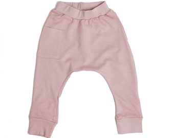 Girl Toddler Harem Pants - Toddler Girl Clothes, Girl Toddler Clothes, Toddler Girl Leggings, Girl Toddler Pants, Girl Pants - Blush Pink