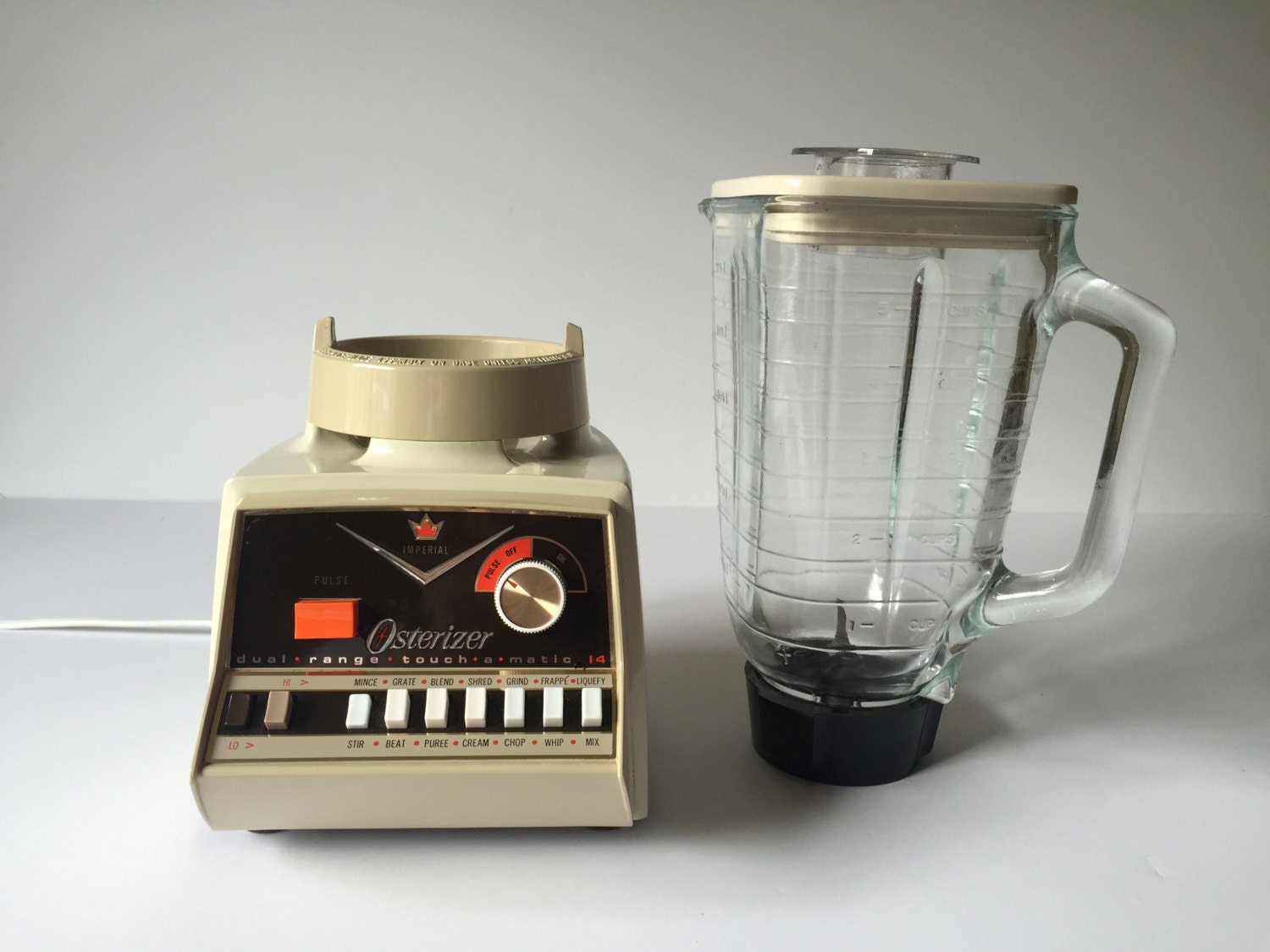 Vintage Osterizer Blender Harvest Gold Imperial Dual Range