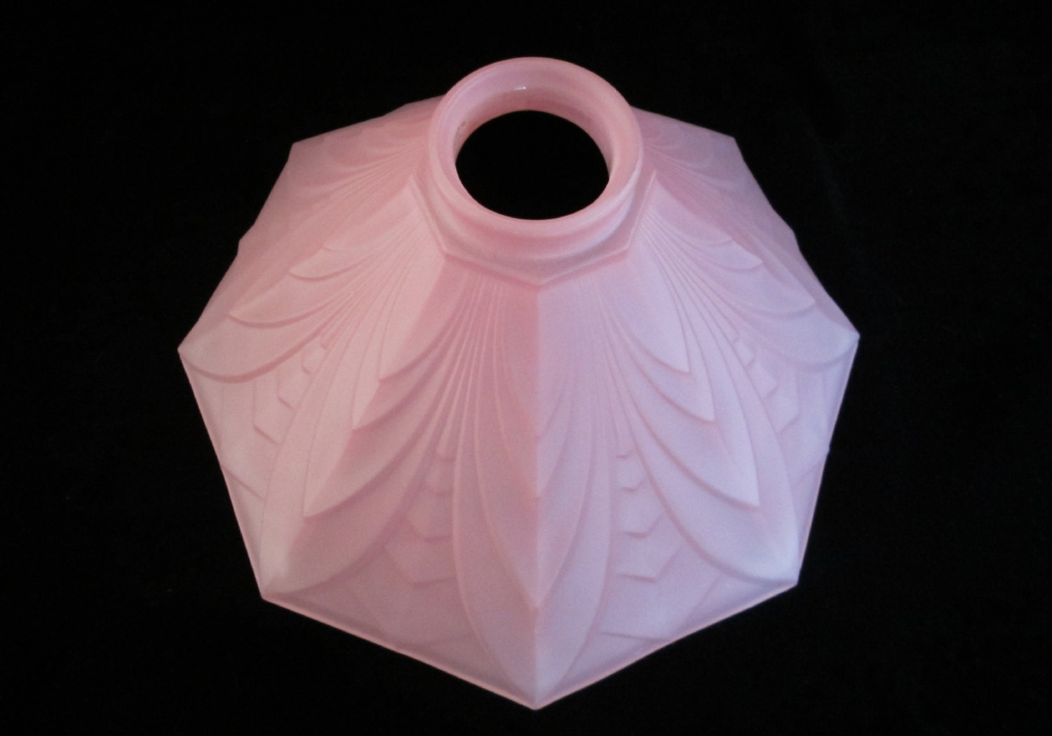 Lancaster Glass Lamp Shade 2 Pc Deco Vintage American Arts