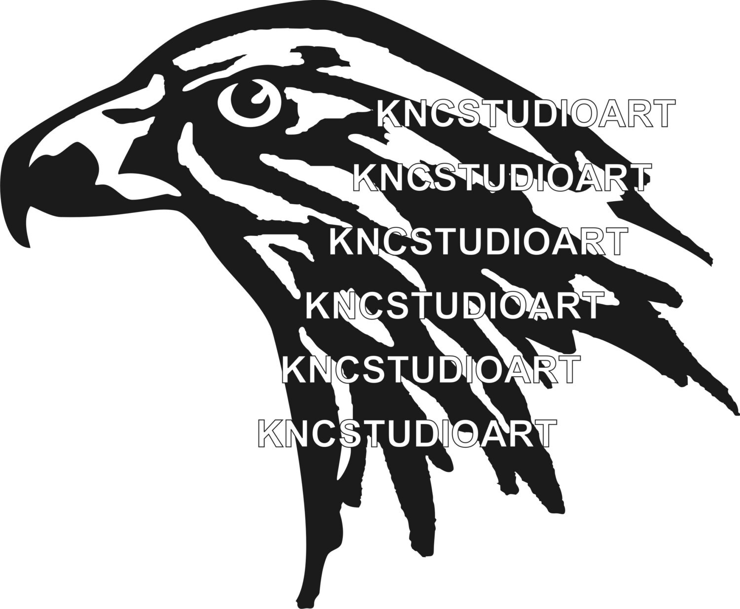 Eagle Head Scroll Saw Pattern from KNCStudioart on Etsy Studio