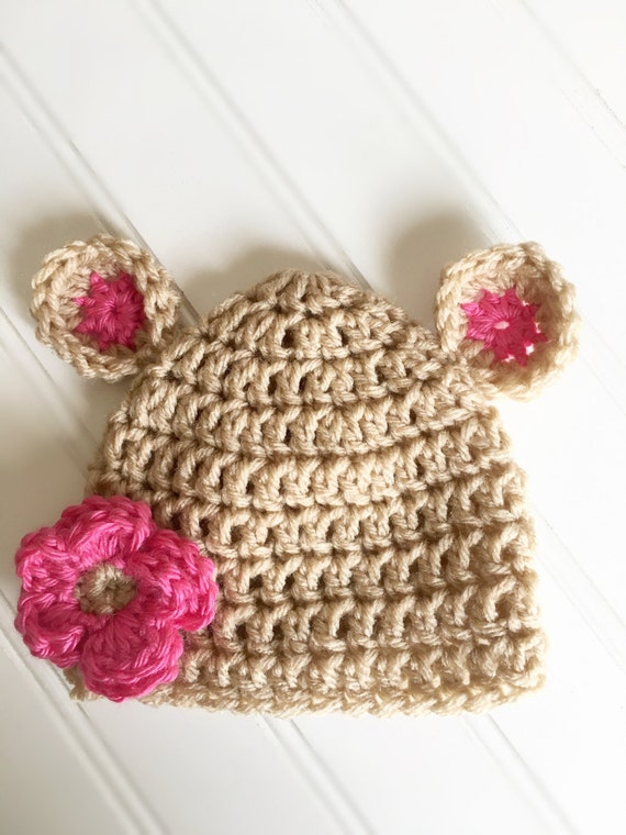 Bear ears crochet hat beanie