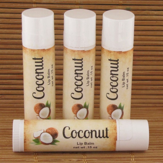 Coconut Flavored Lip Balm Handmade All Natural Lip Balm