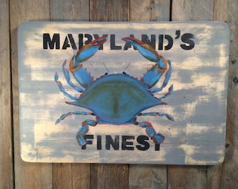Maryland Blue Crab Cutting Board. Chesapeake Bay Blue Crabs, Maryland Kitchen Decor, East Coast Blue Crabs, Gourmet Art for Maryland