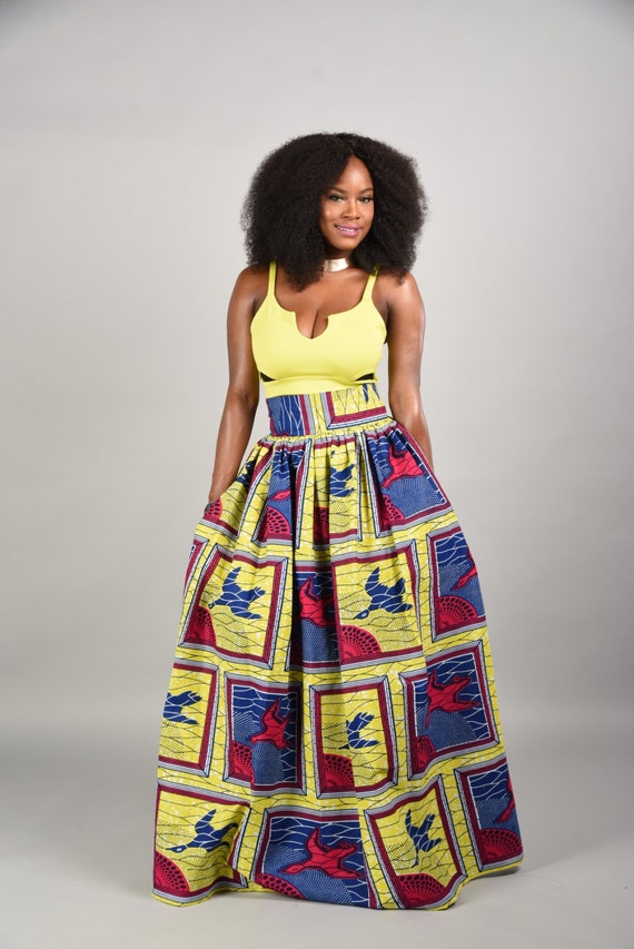 lemon maxi skirt