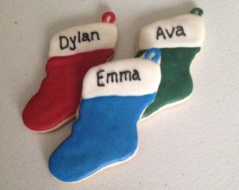 Personalized Stocking Sugar Cookies