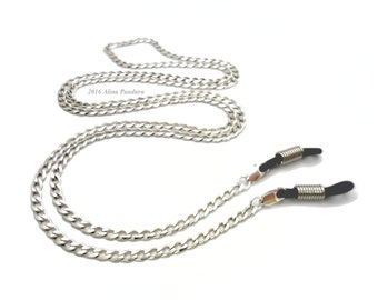 Mens Eyeglass Chain, Sterling Silver Eyeglasses Chain for Men, Luxury Glasses Chain for Men 925 Silver Eye Glasses Chain Eye Glasses Lanyard