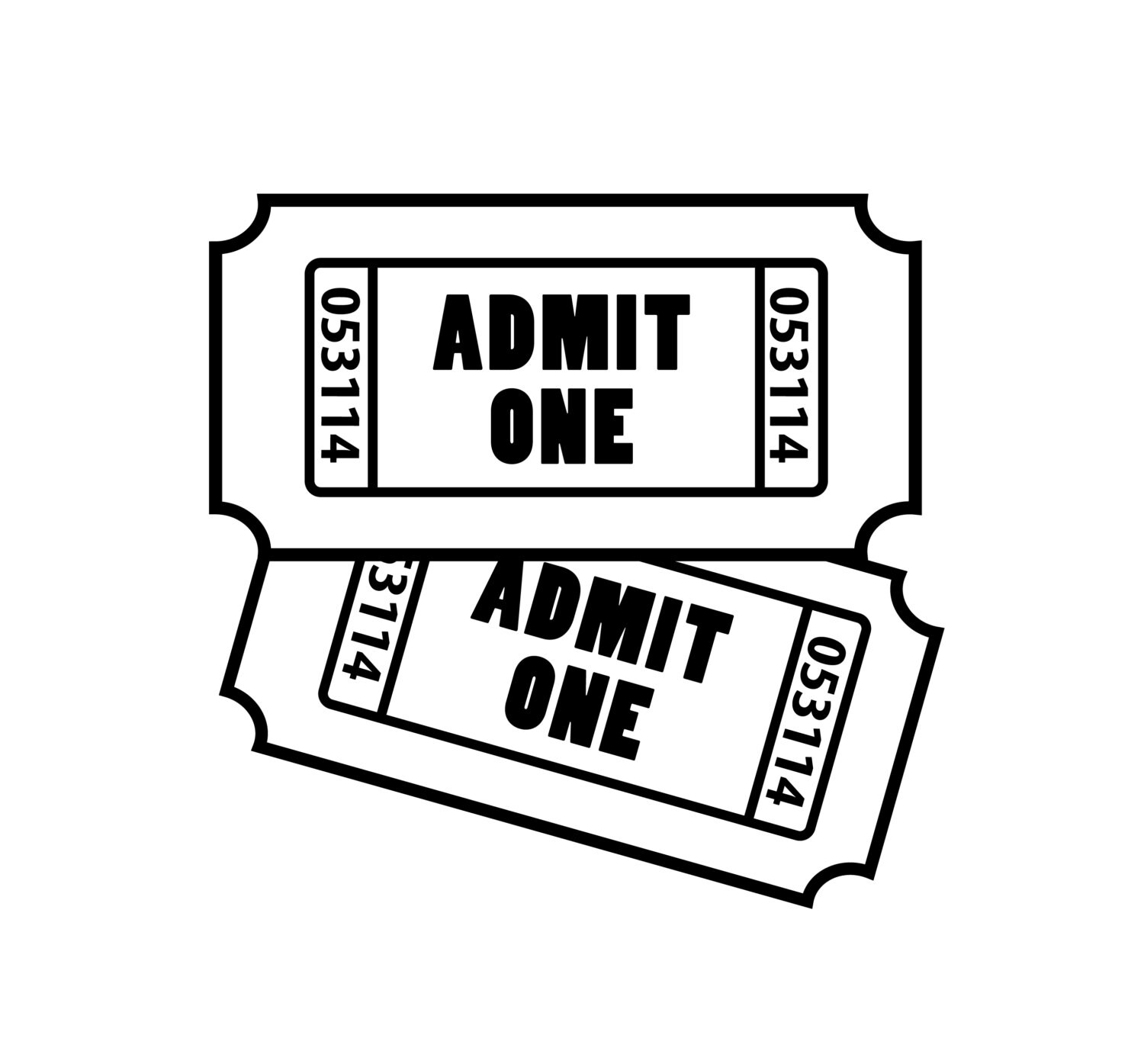 Customize Admit One Tickets Decal Perfect for