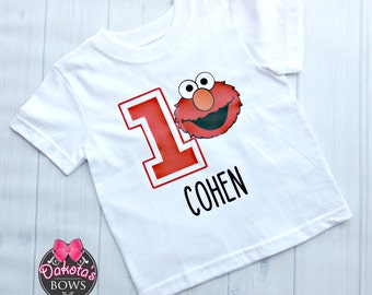 Elmo Birthday shirt, Sesame Street Birthday Shirt, Elmo Shirt